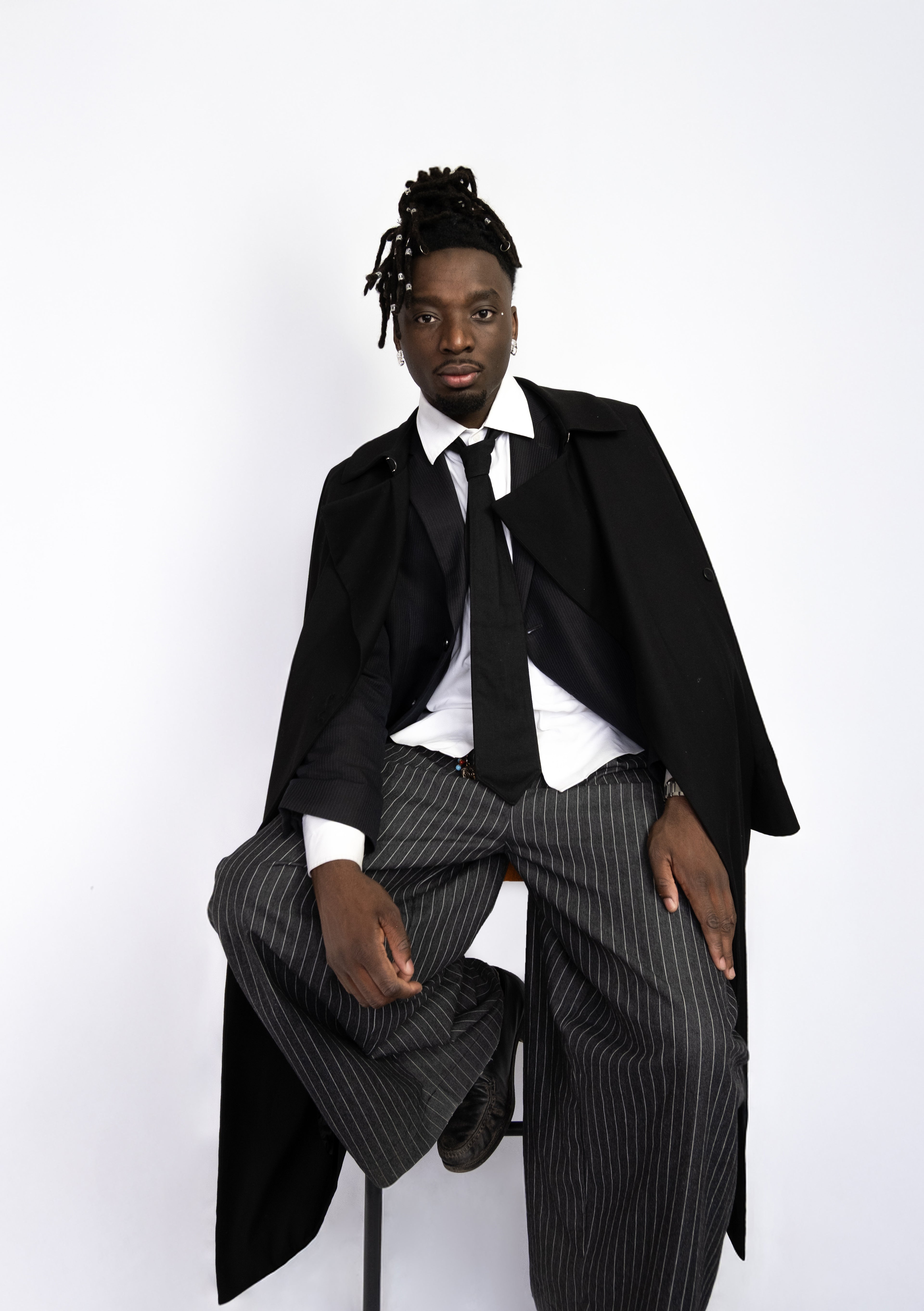 La cravate en denim noir