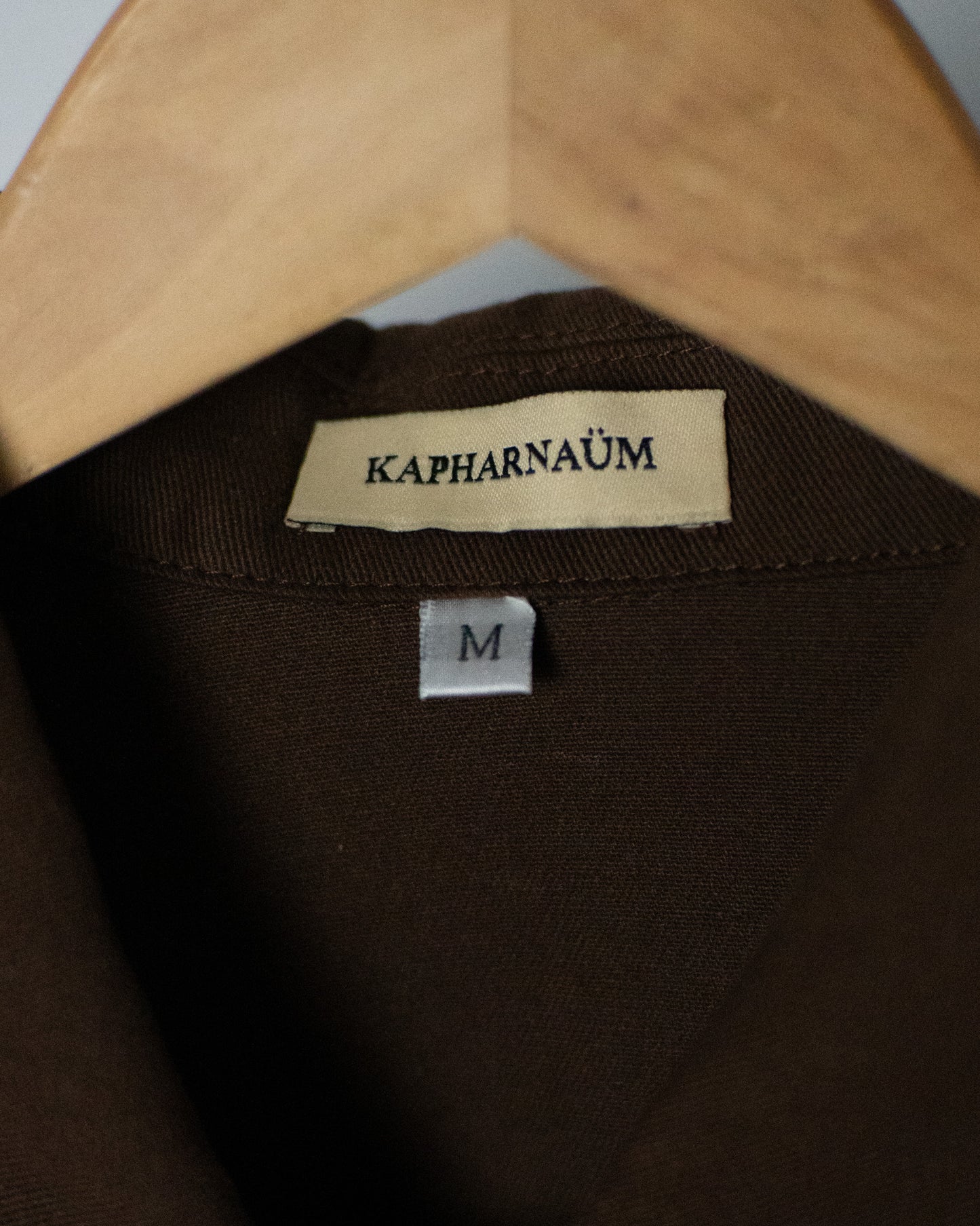 KAPH BOXY BROWN BUTTON-UP SHIRT