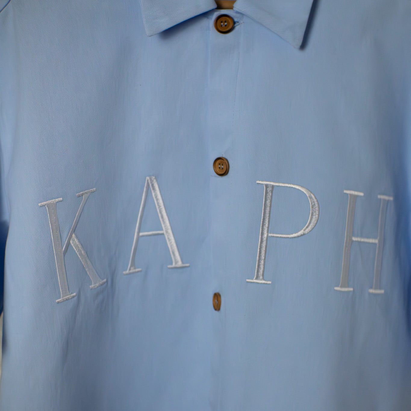 KAPH BOXY BLUE BUTTON-UP SHIRT